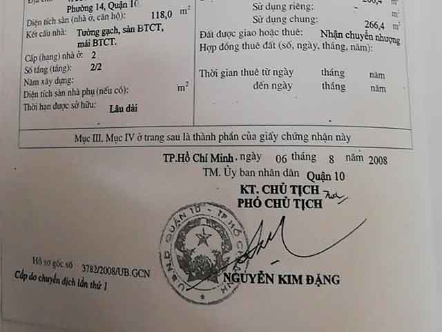 Bán căn hộ chung cư Thành Thái Quận 10