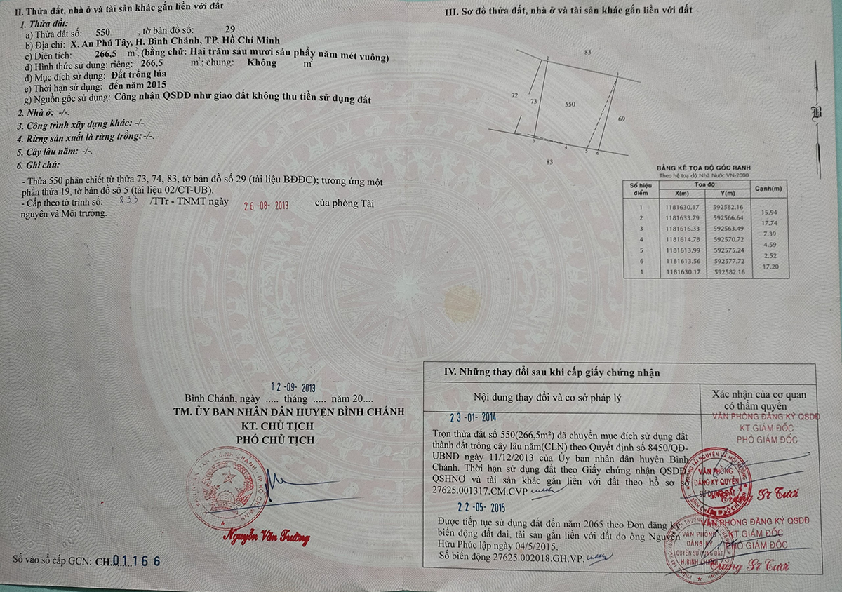 Bán đất đường An Phú Tây - Hưng Long huyện Bình Chánh