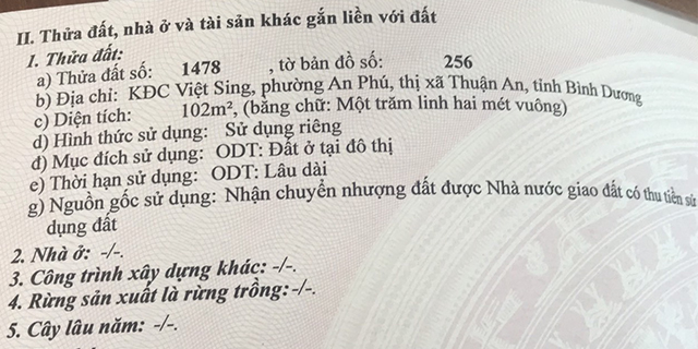 Bán đất đường D9 tỉnh Bình Dương