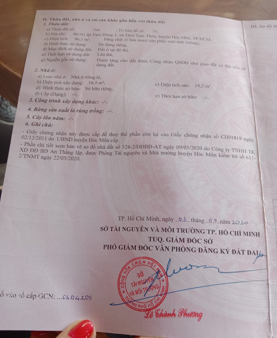 Bán đất đường Nguyễn Thị Thảnh huyện Hóc Môn