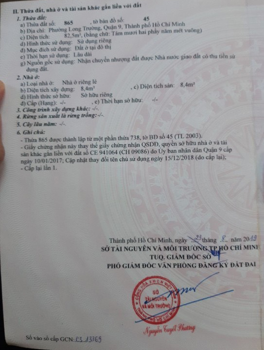 Bán đất Khu Dân Cư Trường Lưu Thành phố Thủ Đức