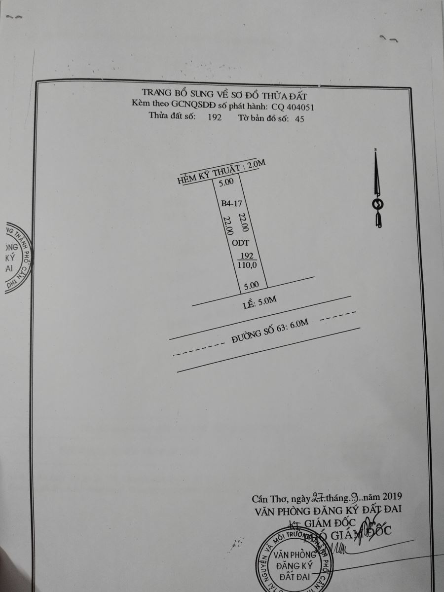 Bán đất đường Phù Đổng Thiên Vương thành phố Cần Thơ