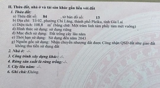 Bán đất đường Trường Chinh, Thành phố Pleiku, tỉnh Gia Lai
