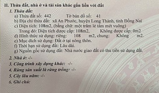 Bán đất xã An Phước tỉnh Đồng Nai