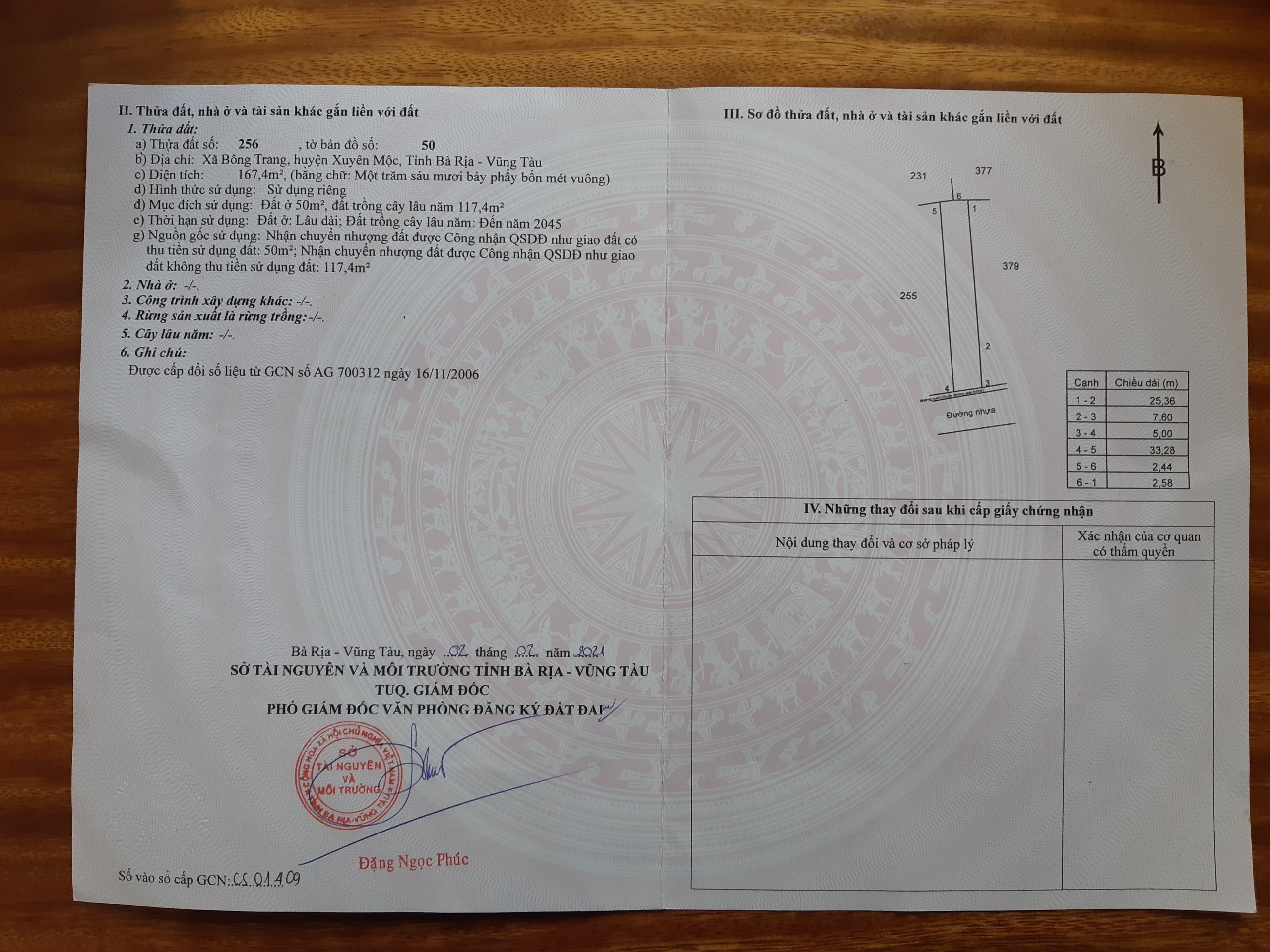 Bán đất xã Bông Trang tỉnh Bà Rịa Vũng Tàu