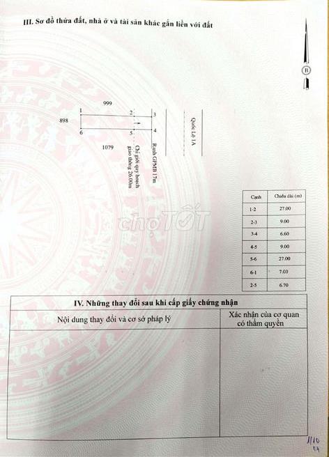 Bán đất xã Châu Hưng A tỉnh Bạc Liêu