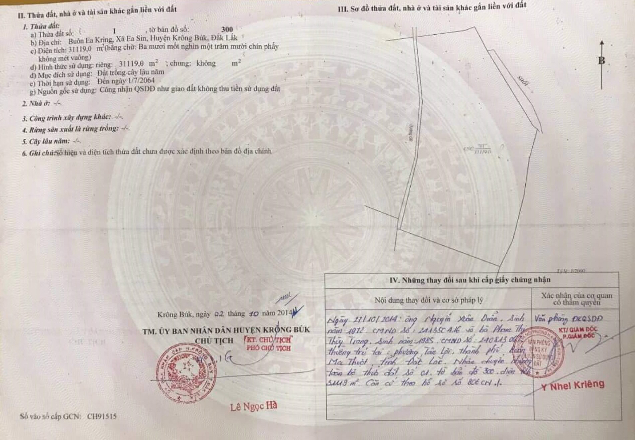 Bán đất xã Ea Sin tỉnh Đắk Lắk