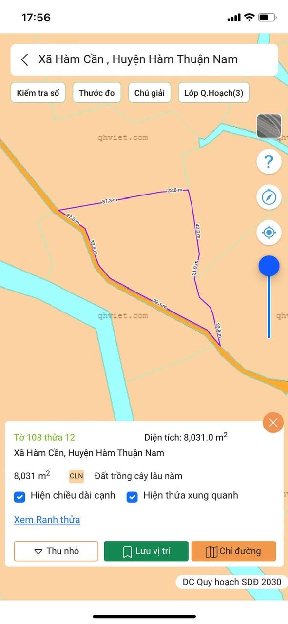 Bán đất xã Hàm Cần tỉnh Bình Thuận