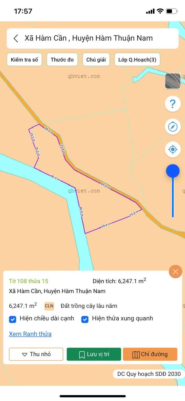 Bán đất xã Hàm Cần tỉnh Bình Thuận