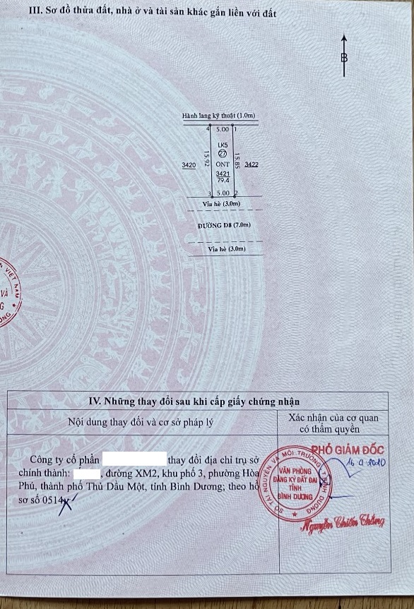 Bán đất xã Long Nguyên tỉnh Bình Dương