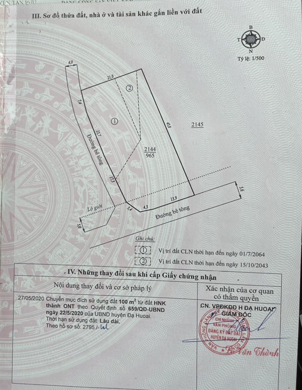 Bán đất xã Madaguoi tỉnh Lâm Đồng