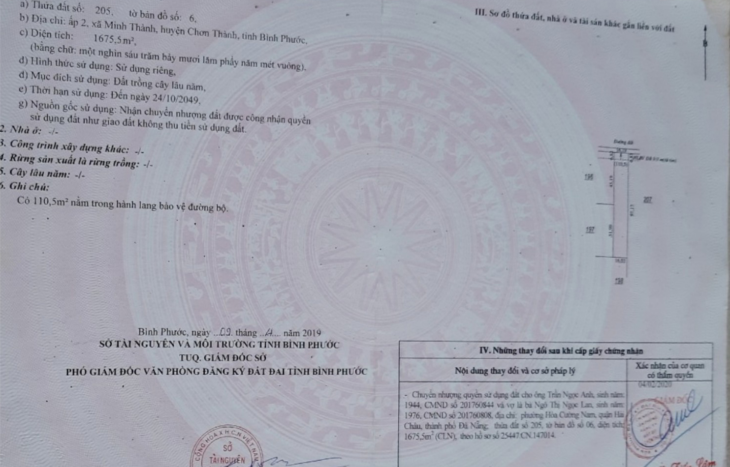 Bán đất xã Minh Thành tỉnh Bình Phước