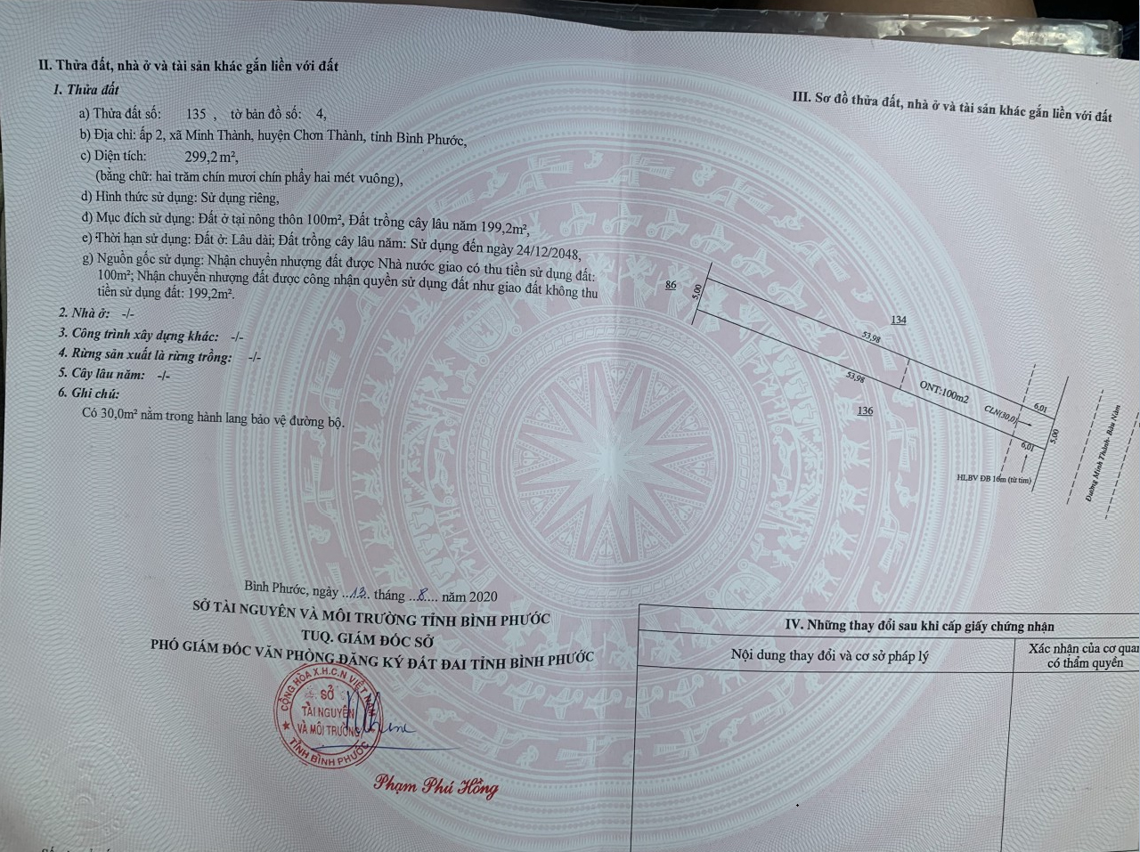 Bán đất xã Minh Thành tỉnh Bình Phước