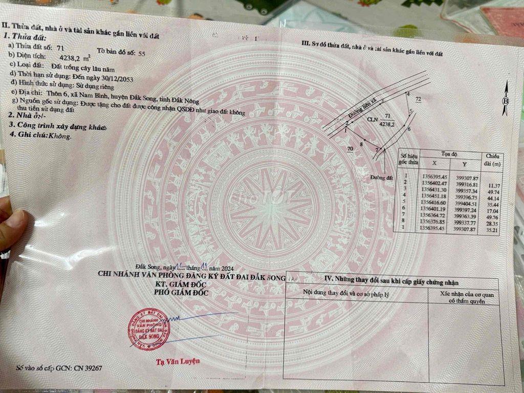 Bán đất xã Nam Bình tỉnh Đắk Nông