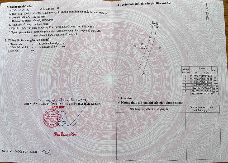 Bán đất xã Quảng Khê tỉnh Đắk Nông