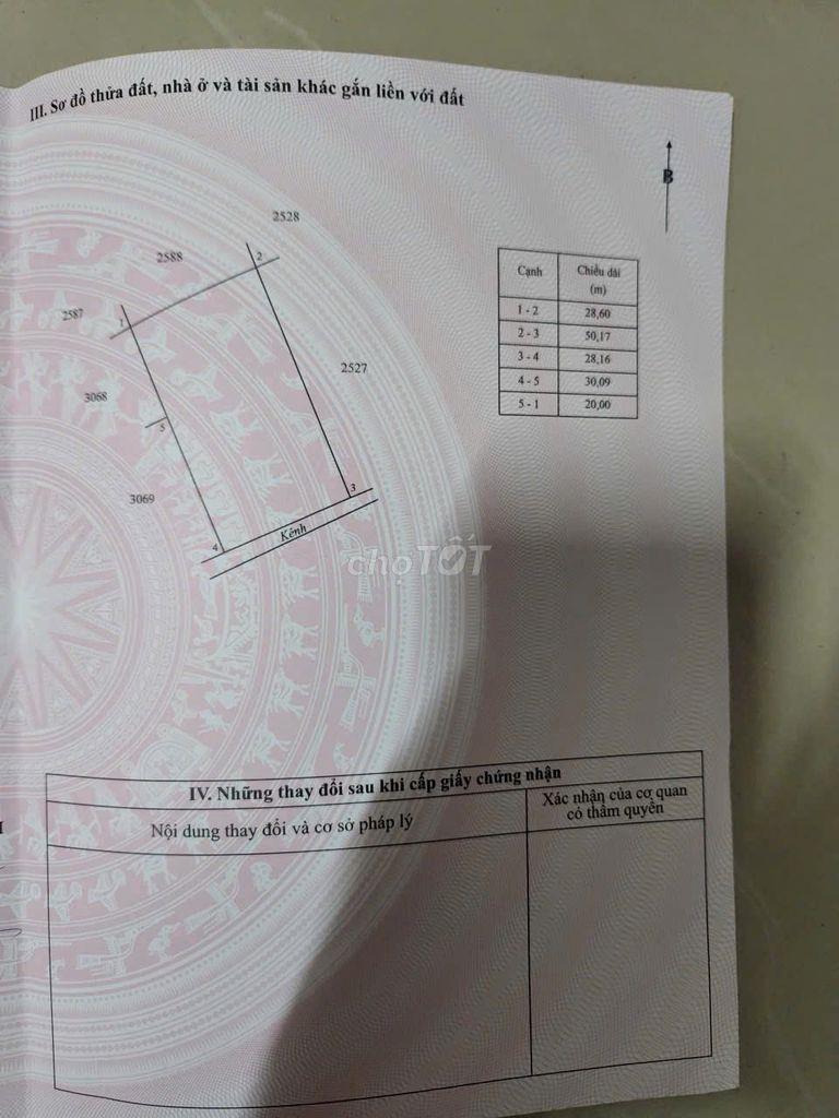Bán đất xã Song Lộc tỉnh Trà Vinh