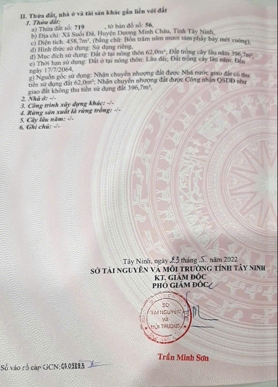 Bán đất xã Suối Đá tỉnh Tây Ninh
