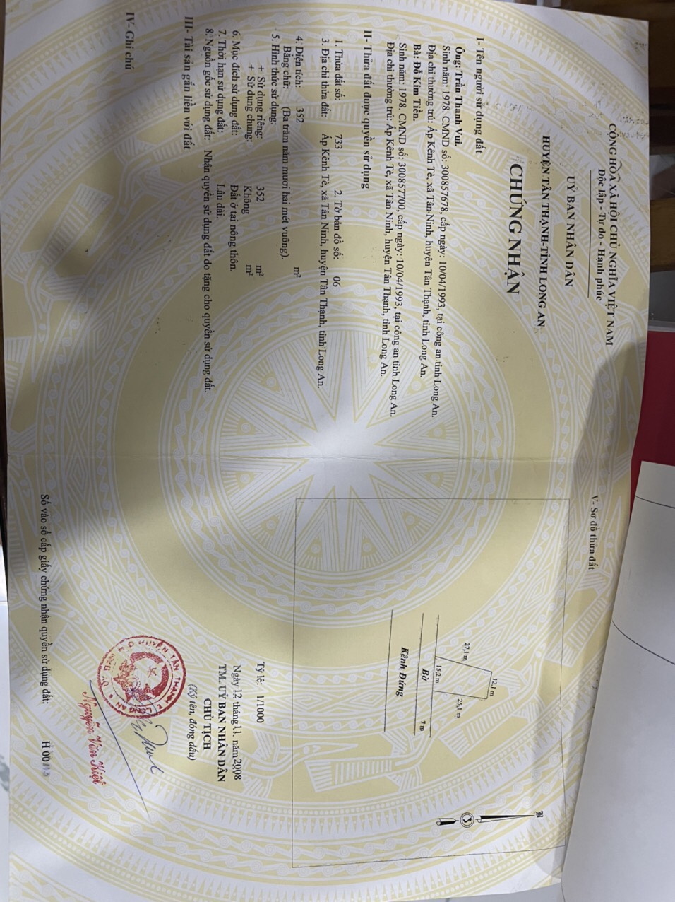 Bán đất xã Tân Ninh tỉnh Long An