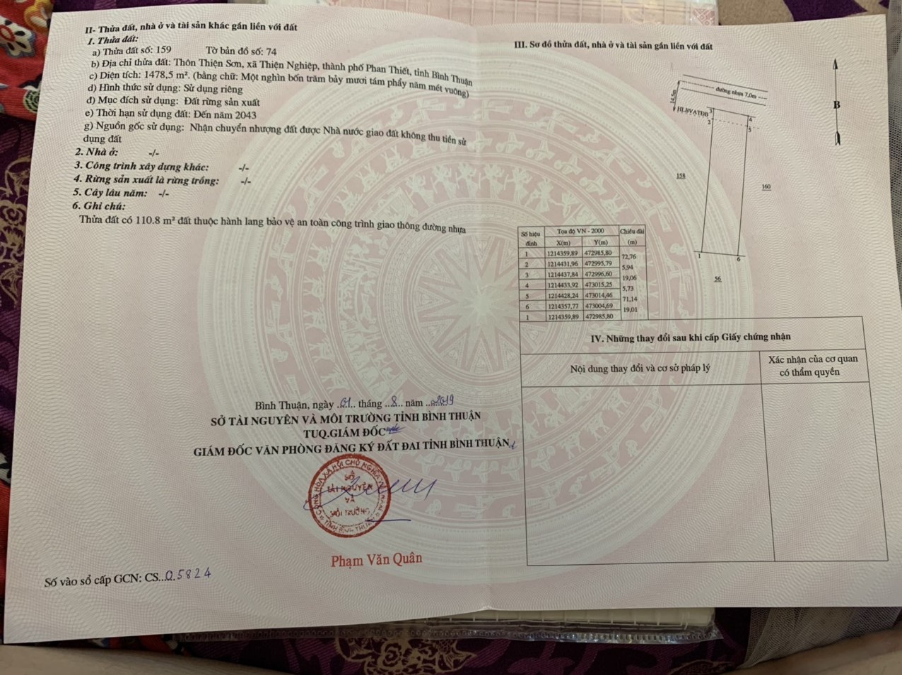 Bán đất xã Thiện Nghiệp tỉnh Bình Thuận