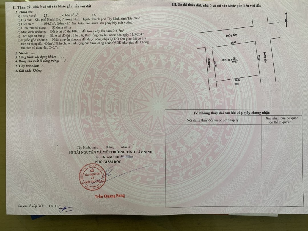 Bán nhà đường Điện Biên Phủ tỉnh Tây Ninh