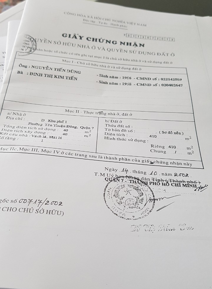 Bán nhà đường Huỳnh Tấn Phát Quận 7