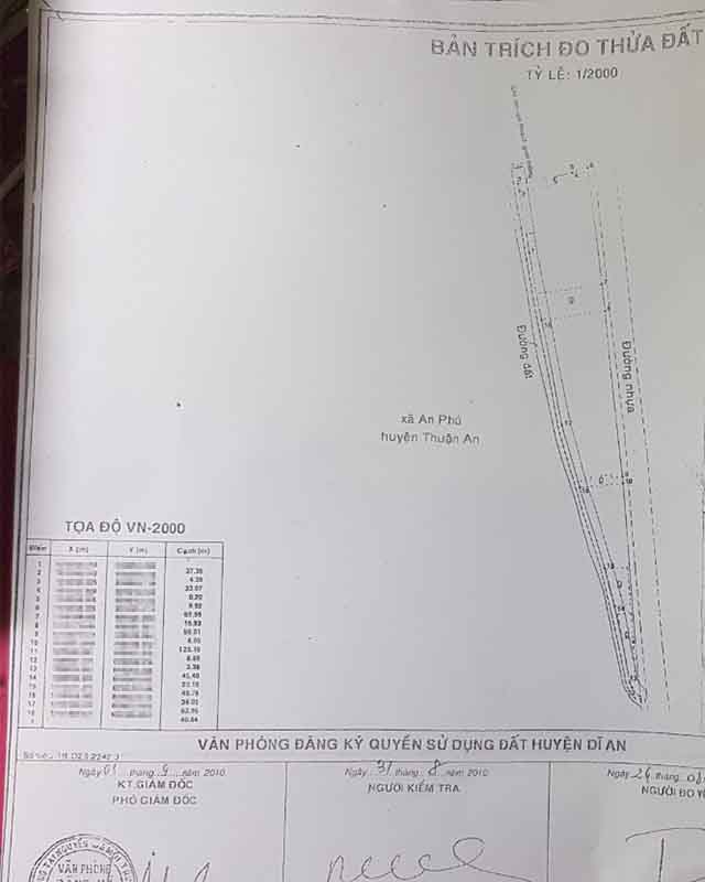 Bán đất đường Lê Hồng Phong tỉnh Bình Dương