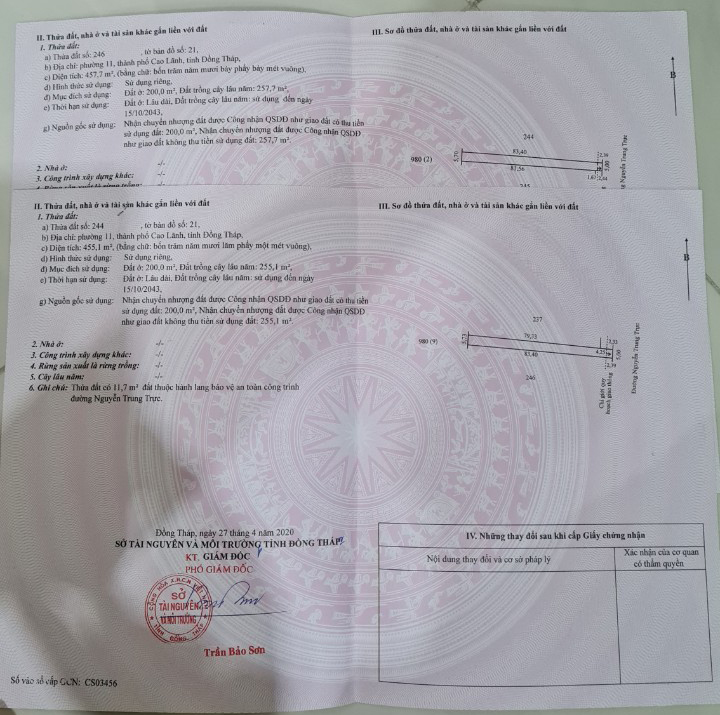Bán nhà đường Nguyễn Trung Trực tỉnh Đồng Tháp