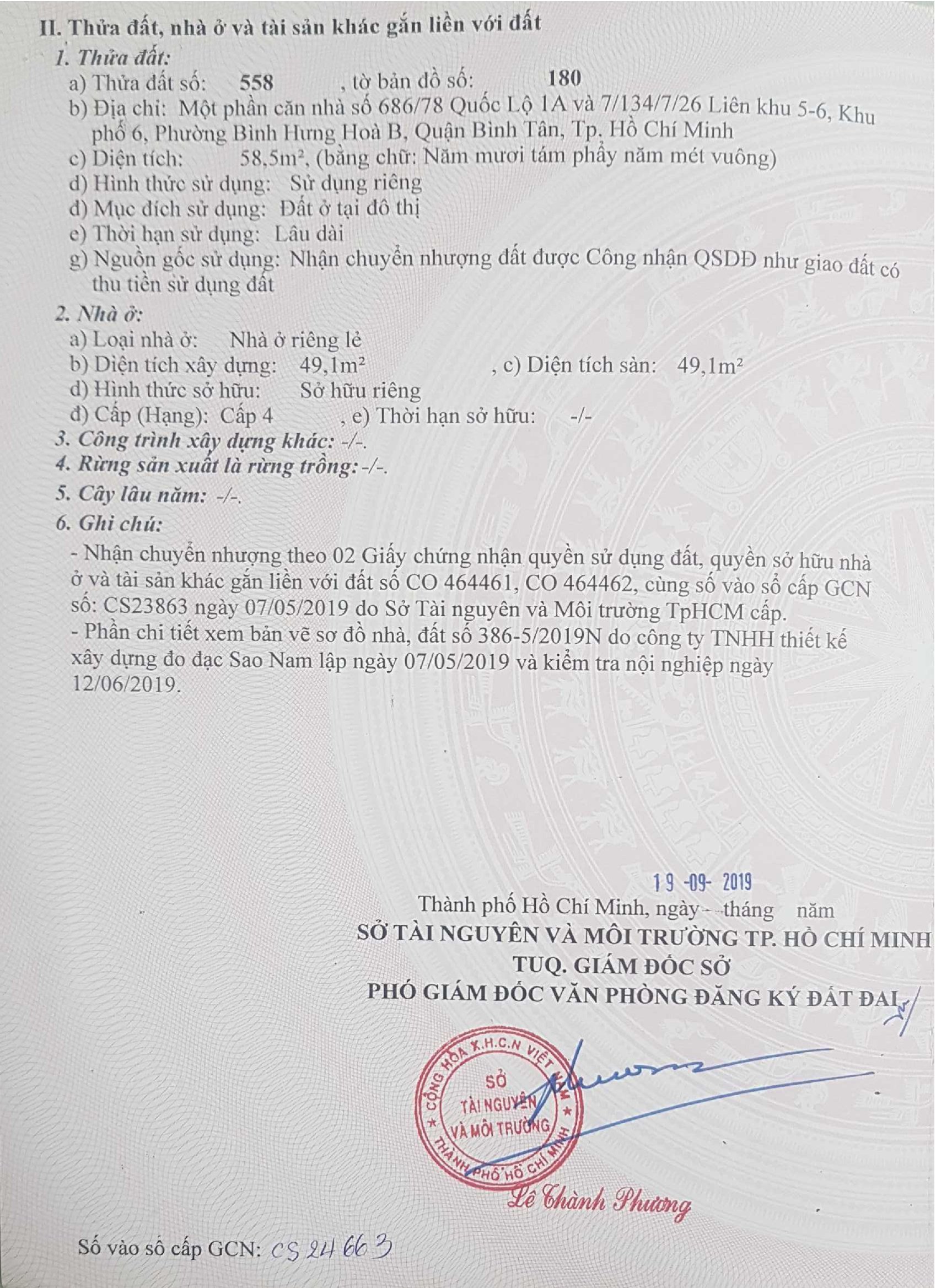 Bán nhà đường Quốc Lộ 1A quận Bình Tân