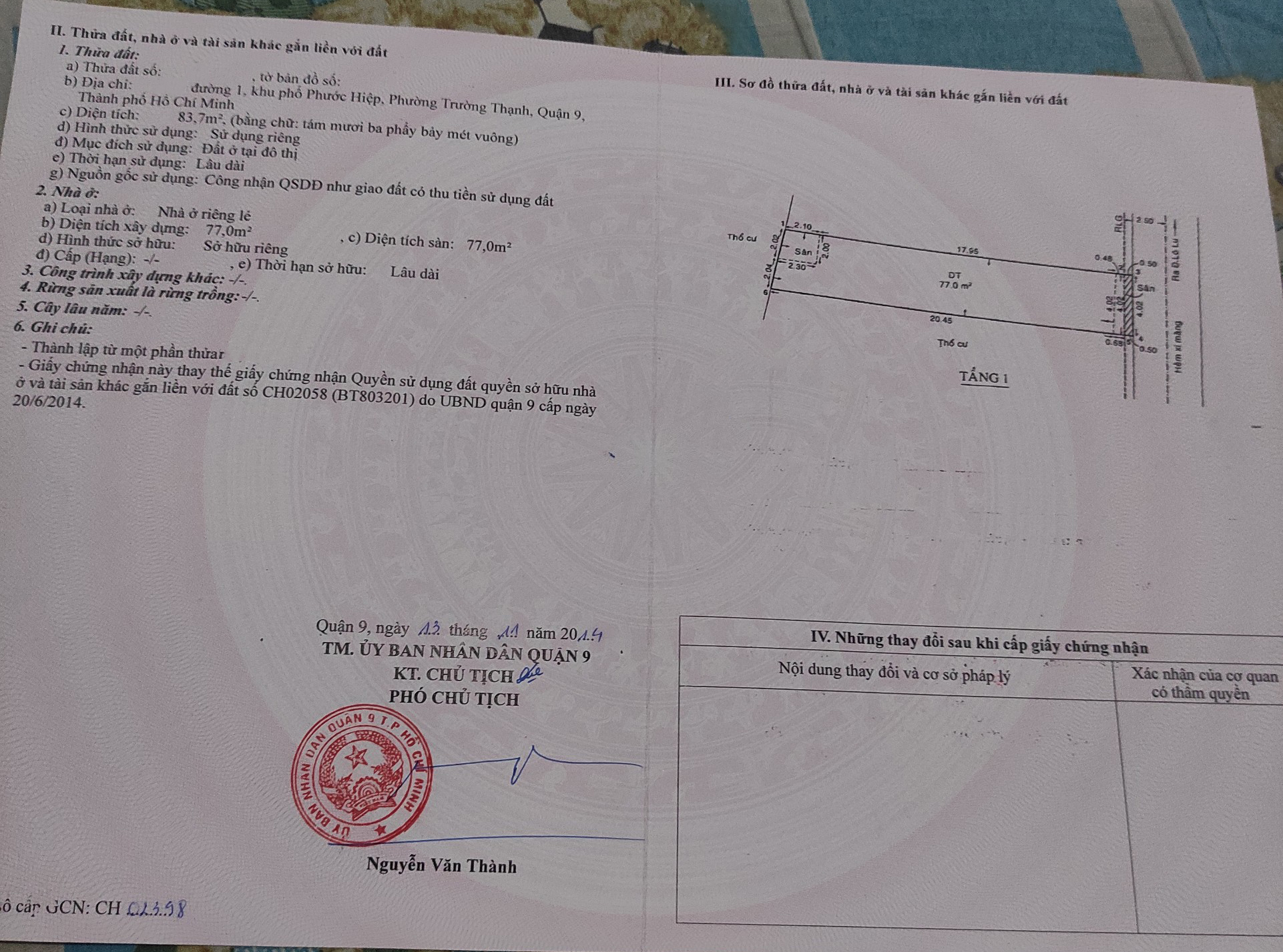 Bán nhà Đường Số 1 Thành phố Thủ Đức