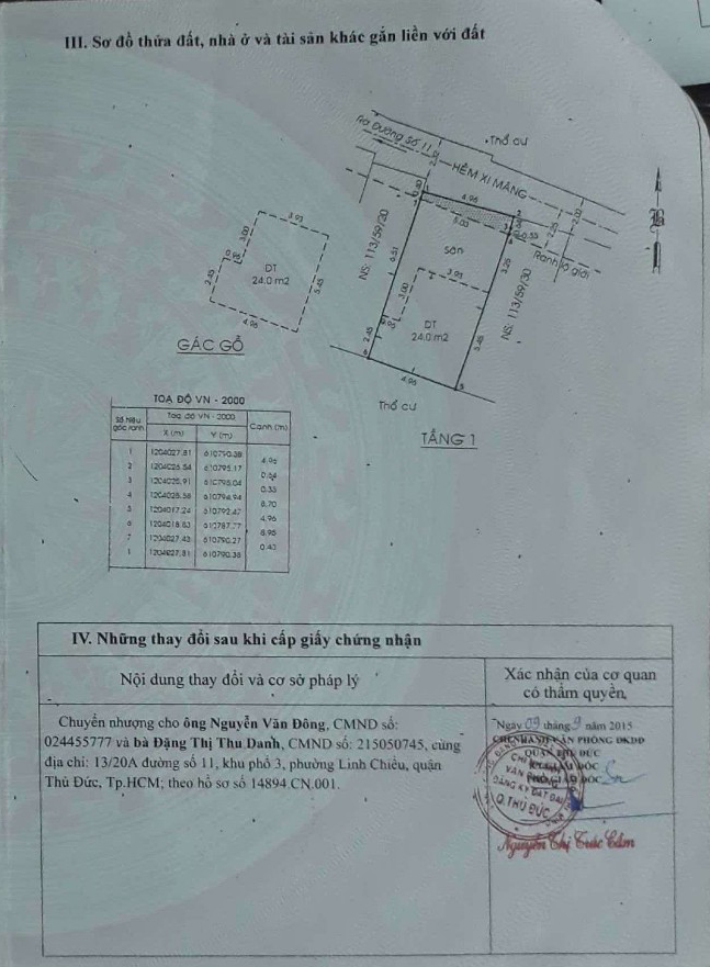 Bán nhà đường số 11 Thành phố Thủ Đức