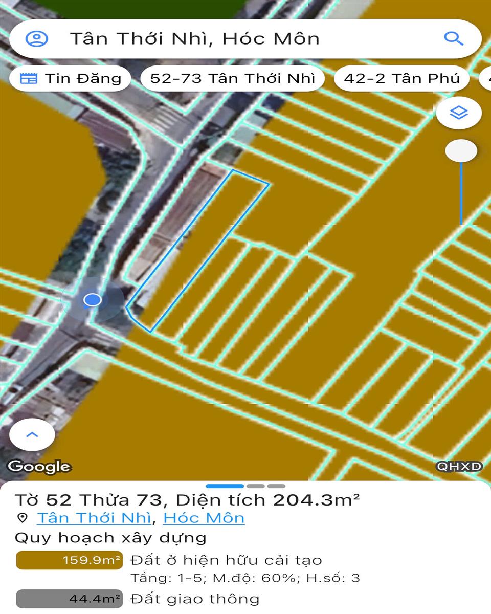 Bán nhà đường Tân Thới Nhì 26 huyện Hóc Môn