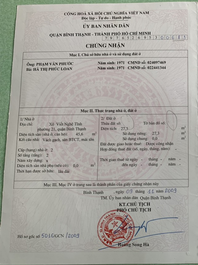 Bán nhà đường Xô Viết Nghệ Tĩnh quận Bình Thạnh