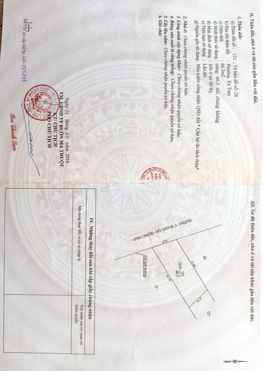Bán nhà đường Y Wang tỉnh Đắk Lắk