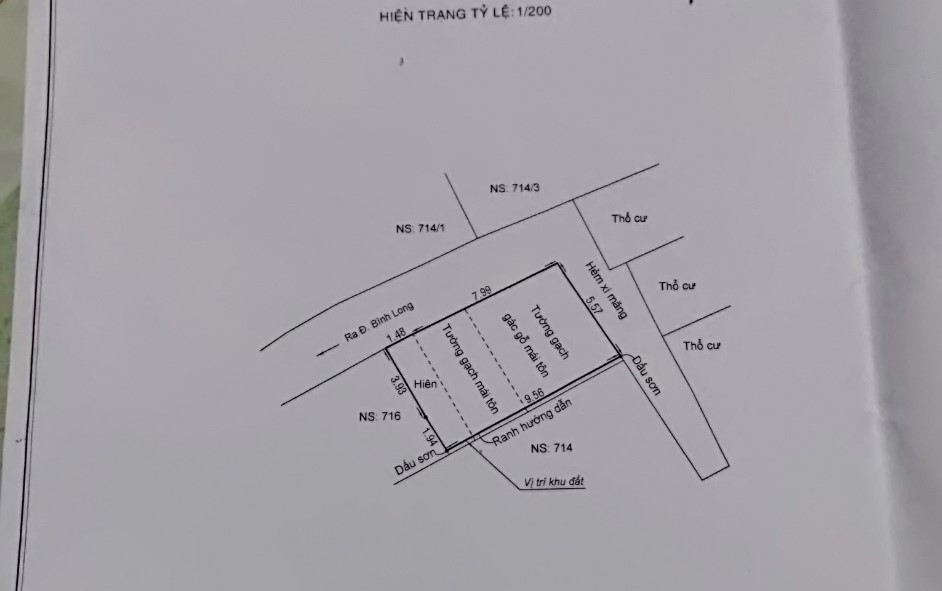Bán đất đường Bình Long quận Tân Phú