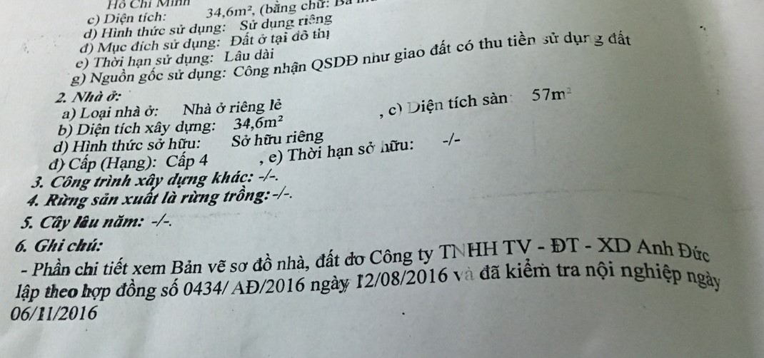 Bán nhà đường Đất Mới quận Bình Tân