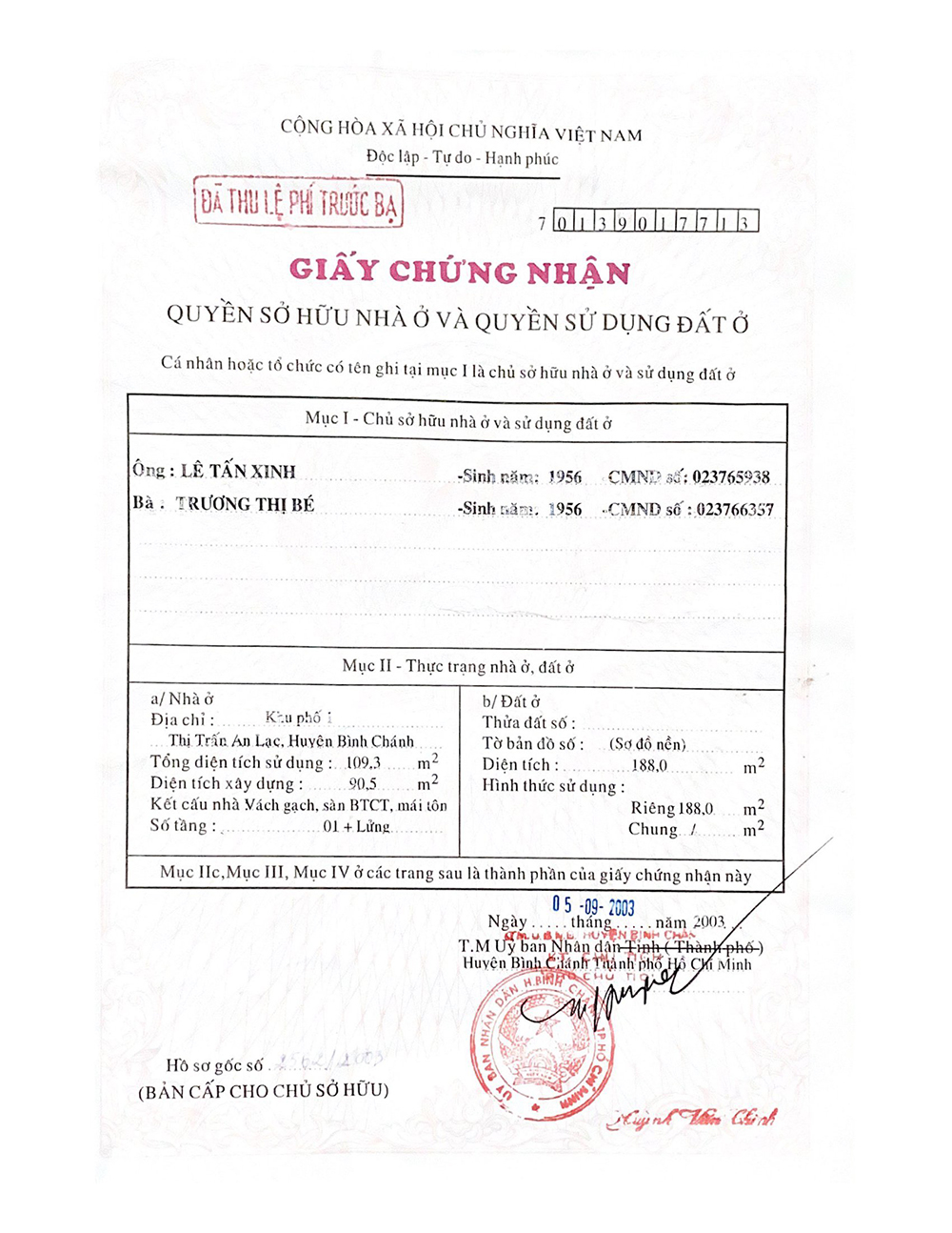 Bán nhà đường Hồ Ngọc Lãm quận Bình Tân