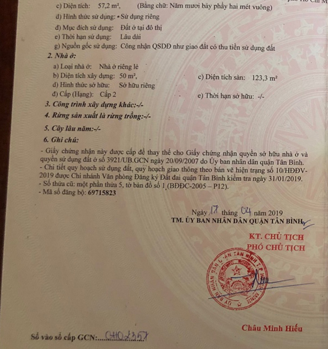 Bán nhà đường Hoàng Hoa Thám quận Tân Bình