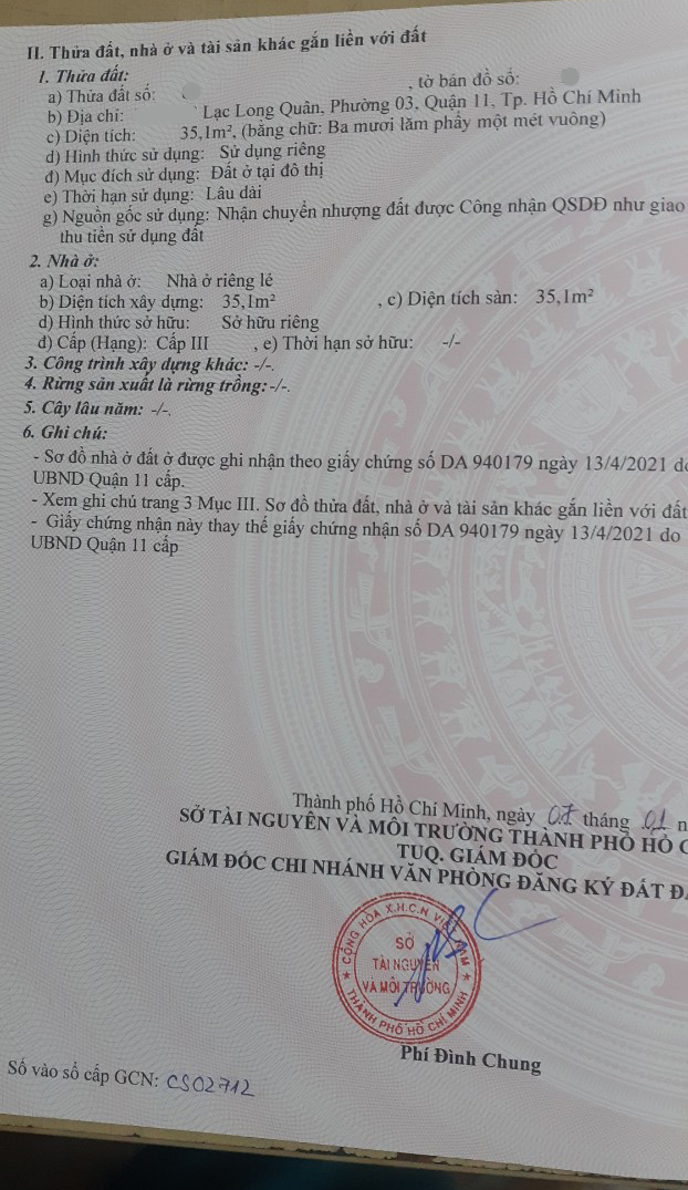 Bán nhà đường Lạc Long Quân Quận 11