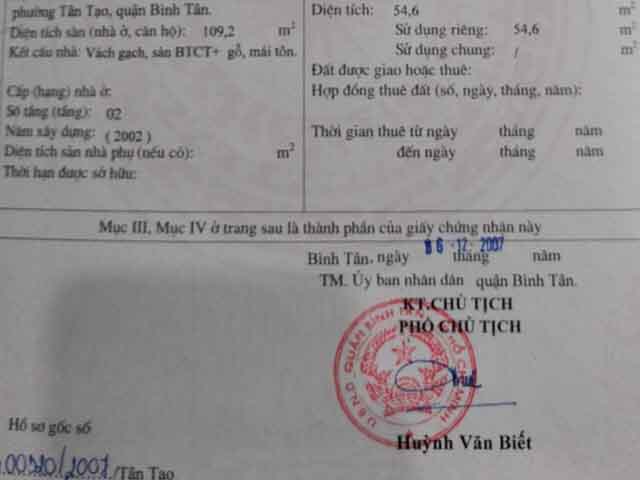 Bán nhà đường Lê Đình Cẩn quận Bình Tân