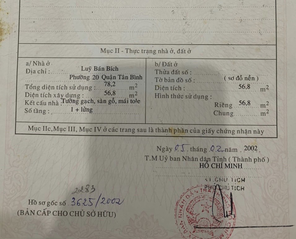 Bán nhà đường Lũy Bán Bích quận Tân Phú