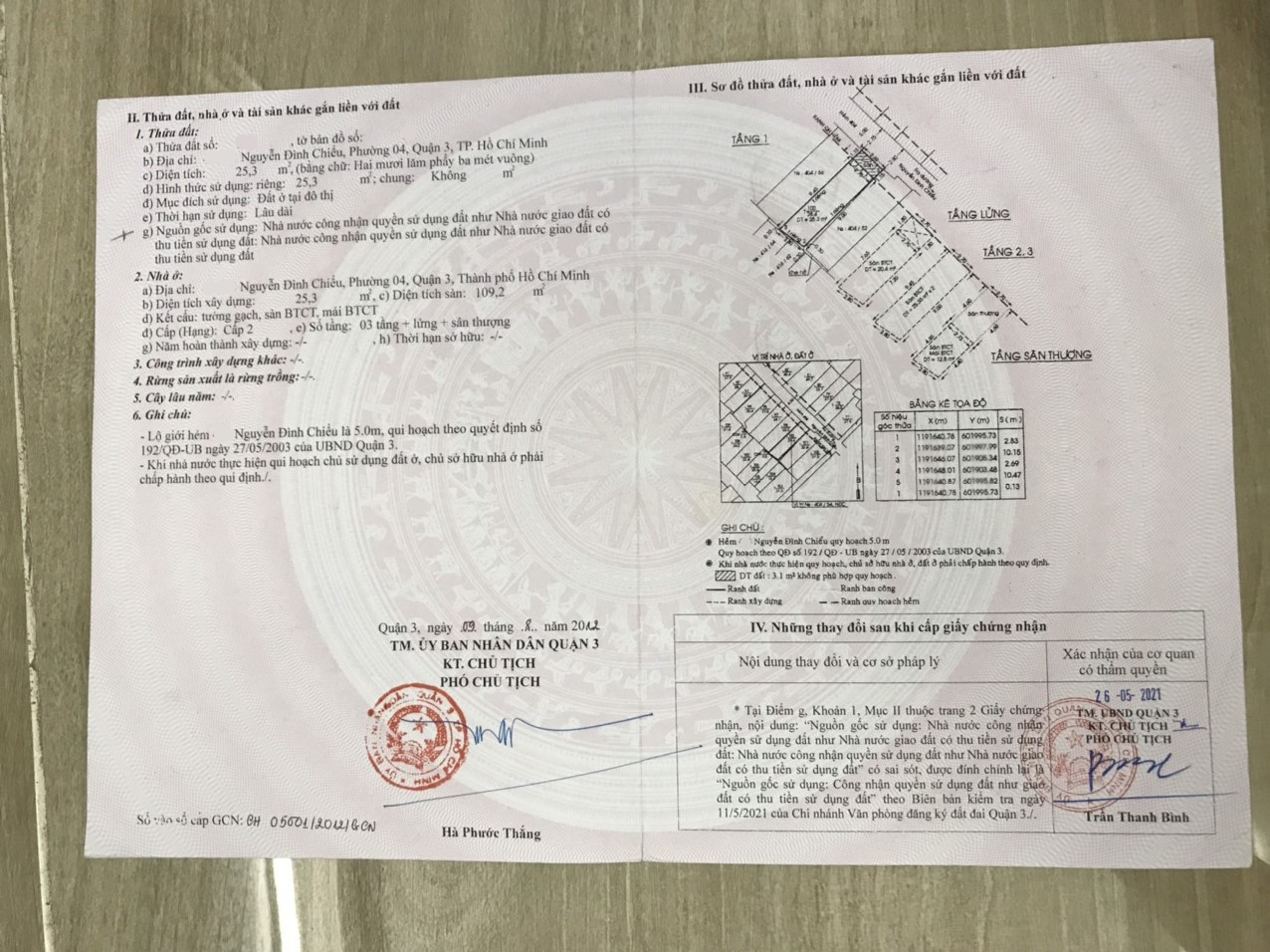 Bán nhà đường Nguyễn Đình Chiểu Quận 3
