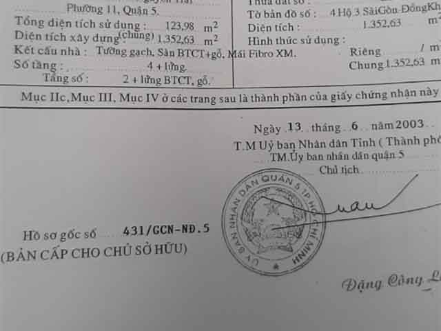 Bán căn hộ chung cư 671 Nguyễn Trãi Quận 5