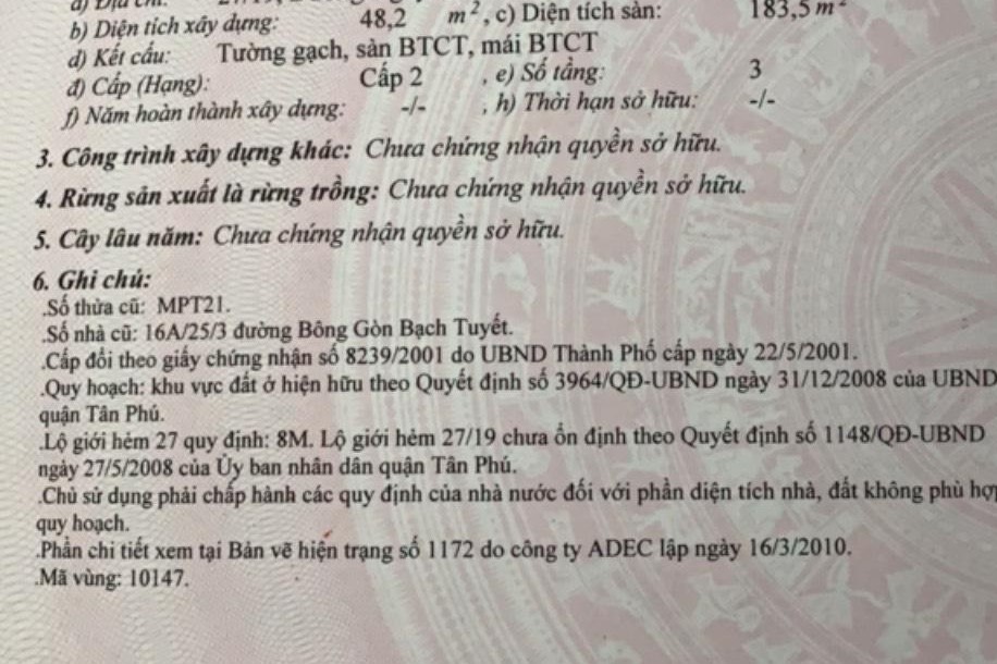 Bán nhà đường Nguyễn Văn Săng quận Tân Phú