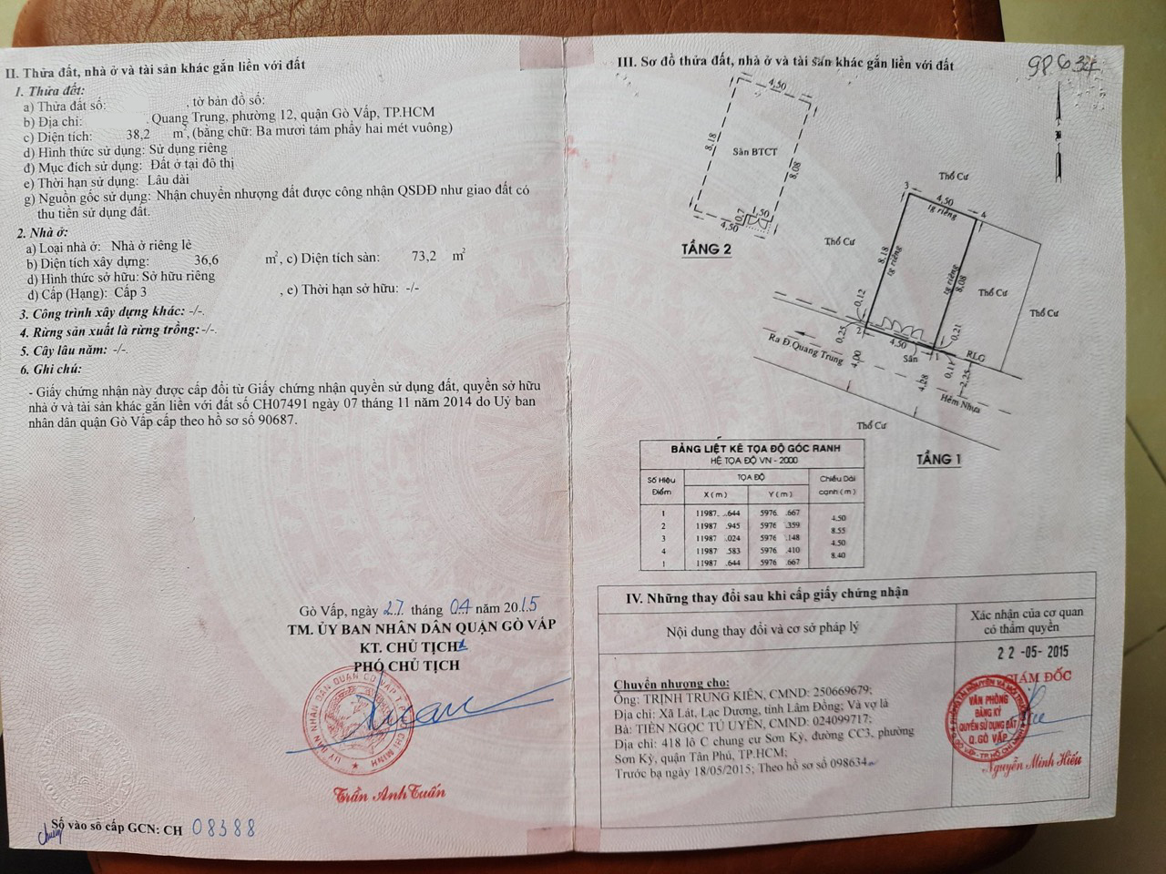 Bán nhà đường Quang Trung quận Gò Vấp