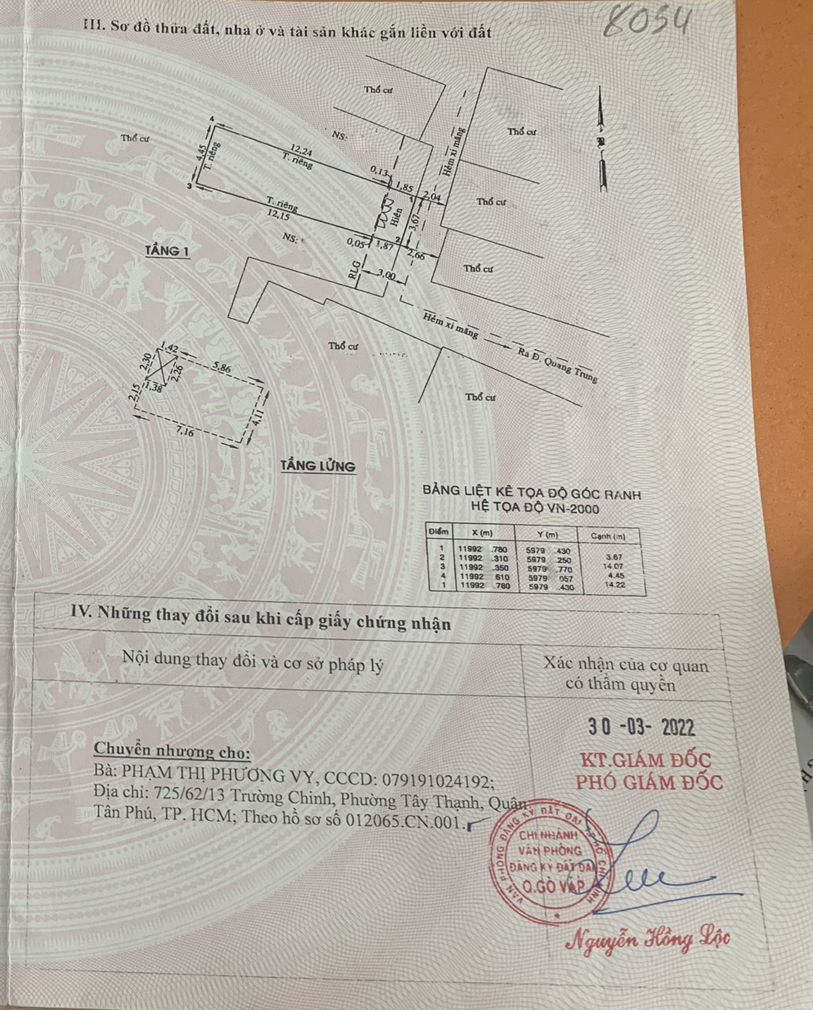 Bán nhà đường Cây Trâm quận Gò Vấp