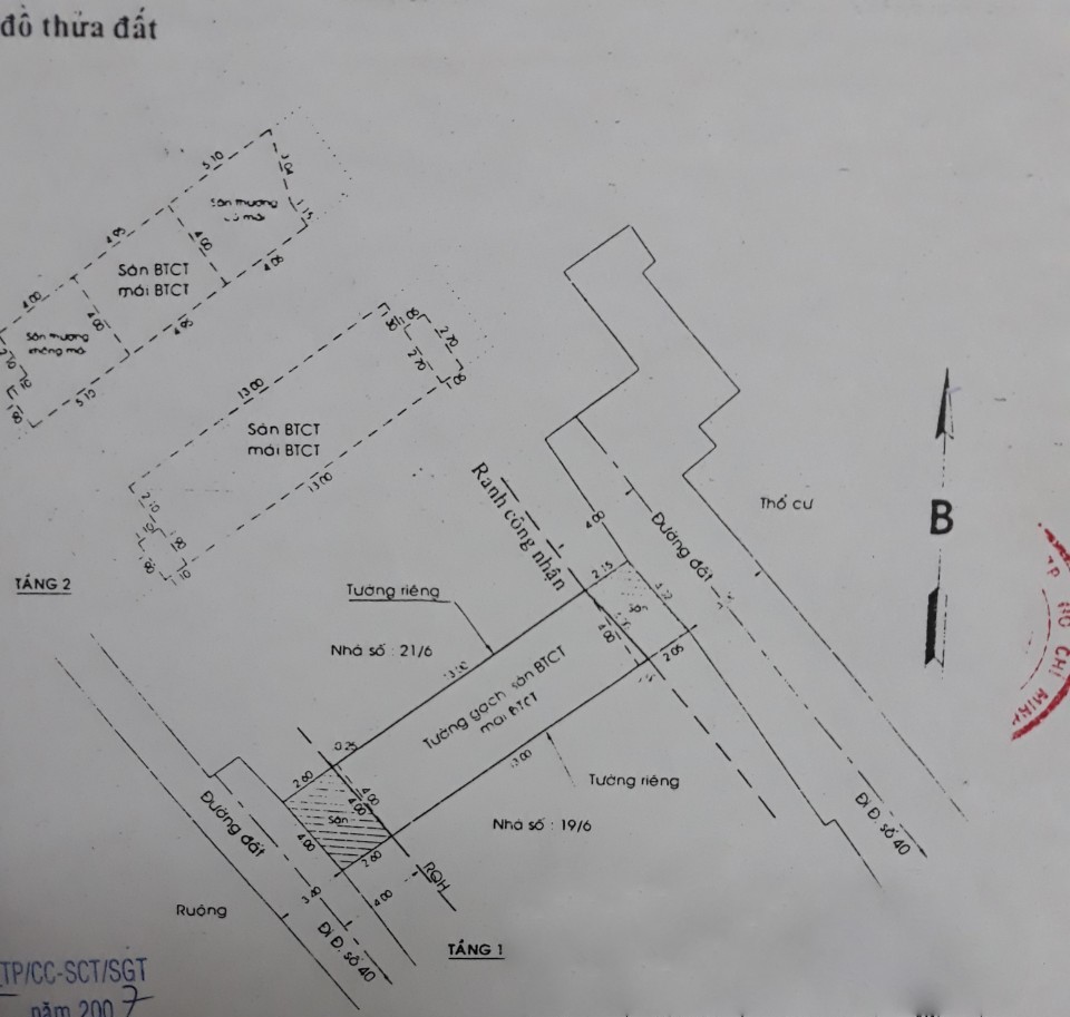 Bán nhà đường số 40 Thành phố Thủ Đức