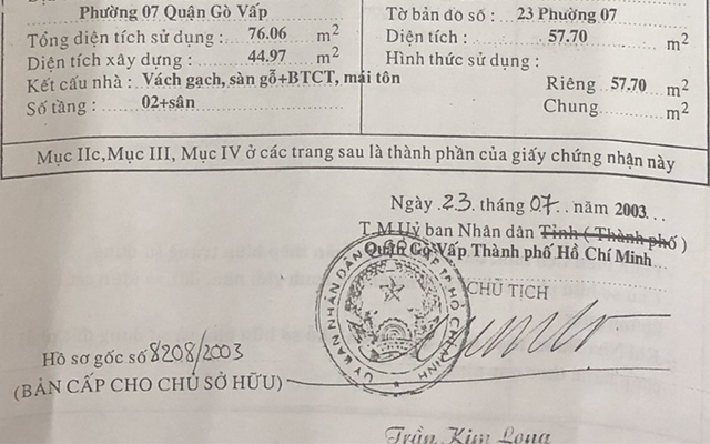 Bán nhà đường số 7 quận Gò Vấp