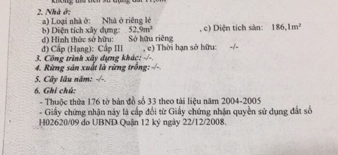 Bán nhà đường TCH10 Quận 12