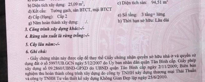 Bán nhà đường Thiên Phước quận Tân Bình