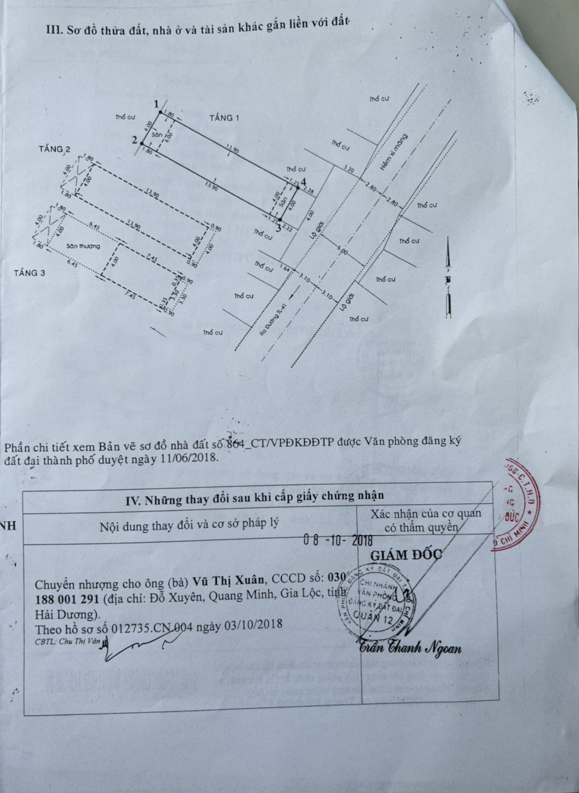 Bán nhà đường TL 44 Quận 12